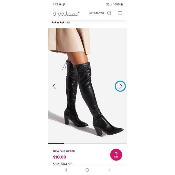 New 10E Wide Shoe Dazzle Black Onyx Aubriana Chunky High Heel Over Knee Boots - Picture 1 of 9
